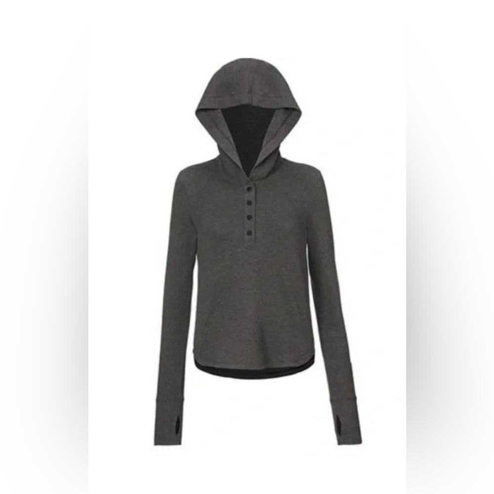 cabi Waffle Hoodie (Dark Charcoal) - Picture 4 of 4